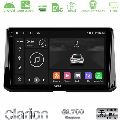 Clarion GL700 QUALCOMM Series 8Core Android ClarionOS 4+64GB Toyota Corolla 2019-2022 Navigation Multimedia Tablet 10