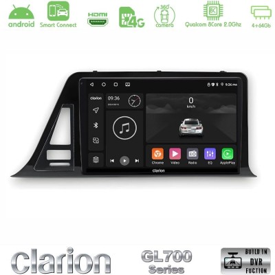 Clarion GL700 QUALCOMM Series 8Core Android ClarionOS 4+64GB Toyota CH-R RHD Navigation Multimedia Tablet 9