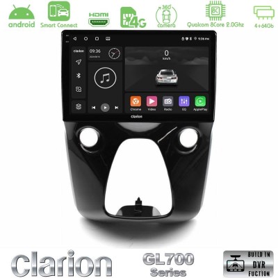 Clarion GL700 QUALCOMM Series 8Core Android ClarionOS 4+64GB Toyota Aygo | Citroen C1 | Peugeot 108 Navigation Multimedia 10