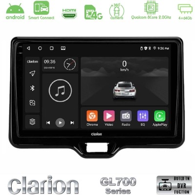 Clarion GL700 QUALCOMM Series 8Core Android ClarionOS 4+64GB Toyota Yaris Cross RHD 2020-> (Low Version) Navigation Multimedia Tablet 9
