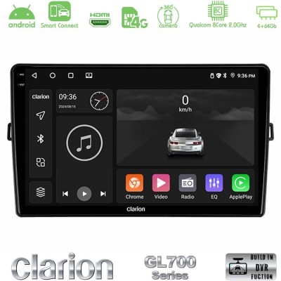Clarion GL700 QUALCOMM Series 8Core Android ClarionOS 4+64GB Toyota Auris Navigation Multimedia Tablet 10