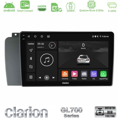 Clarion GL700 QUALCOMM Series 8Core Android ClarionOS 4+64GB Volvo S60 2004-2009 Navigation Multimedia Tablet 9
