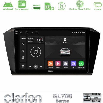 Clarion GL700 QUALCOMM Series 8Core Android ClarionOS 4+64GB VW Passat Navigation Multimedia Tablet 10