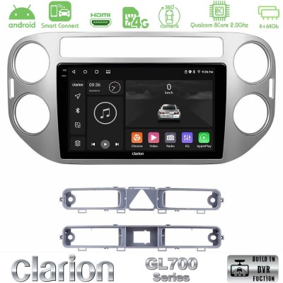 Clarion GL700 QUALCOMM Series 8Core Android ClarionOS 4+64GB VW Tiguan Navigation Multimedia Tablet 9