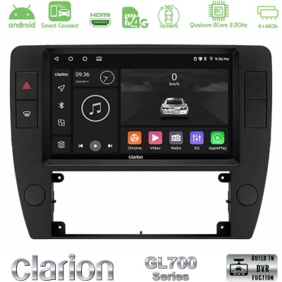 Clarion GL700 QUALCOMM Series 8Core Android ClarionOS 4+64GB VW Passat B5 2001-2005 Navigation Multimedia Tablet 9