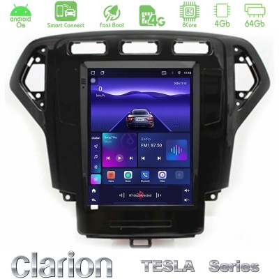 Clarion GL300 Tesla Series Android OS 8Core 4+64GB Ford Mondeo 2007-2010 AUTO A/C Navigation Multimedia Tablet 9.7