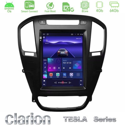 Clarion GL300 Tesla Series Android OS 8Core 4+64GB Opel Insignia 2008-2013 Navigation Multimedia Tablet 9.7