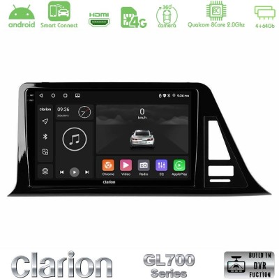 Clarion GL700 QUALCOMM Series 8Core Android ClarionOS 4+64GB Toyota CH-R (Χωρίς Εργ.Οθόνη) Navigation Multimedia Tablet 9