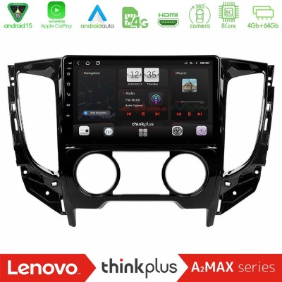 Lenovo Thinkplus A2MAX Series 8Core Android15 4+64GB  Mitsubishi L200 2016-> & Fiat Fullback (Manual A/C) Navigation Multimedia Tablet 9