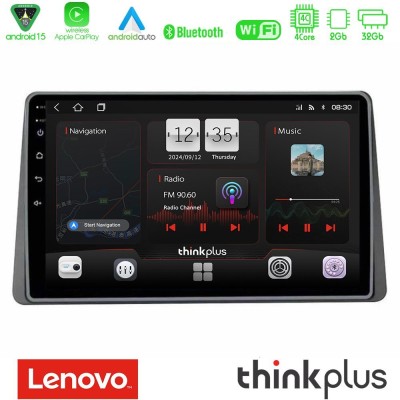 Lenovo Thinkplus Series 4Core Android15 2+32GB  Dacia Duster 2025-> Navigation Multimedia Tablet 9