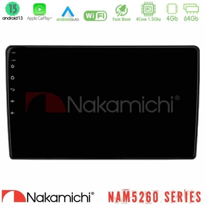 Nakamichi NAM5260 Series 4Core Android13 4+64GB Dacia / Renault Navigation Multimedia Tablet 9