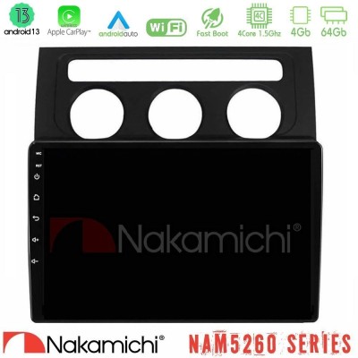 Nakamichi NAM5260 Series 4Core Android13 4+64GB VW Touran 2003-2011 Navigation Multimedia Tablet 10