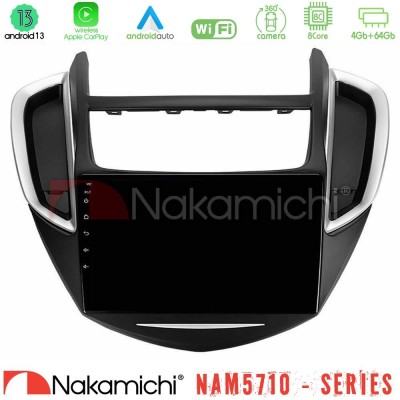 Nakamichi NAM5710 Series 8Core Android13 4+64GB  Chevrolet Trax 2013-2020 Navigation Multimedia Tablet 9
