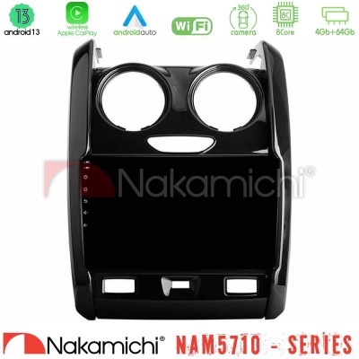 Nakamichi NAM5710 Series 8Core Android13 4+64GB  Dacia Duster 2014-2018 Navigation Multimedia Tablet 9