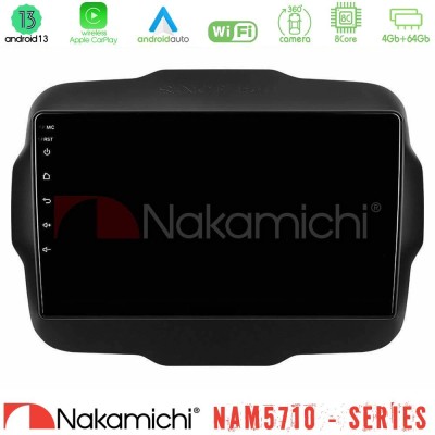 Nakamichi NAM5710 Series 8Core Android13 4+64GB  Jeep Renegade 2015-2019 Navigation Multimedia Tablet 9