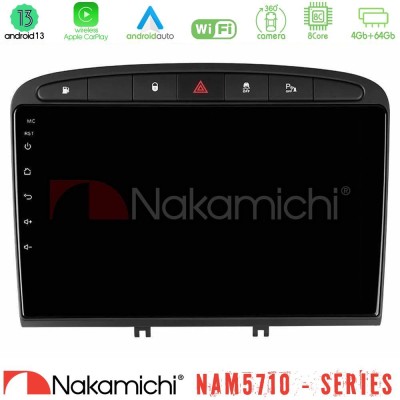 Nakamichi NAM5710 Series 8Core Android13 4+64GB  Peugeot 308/RCZ Navigation Multimedia Tablet 9
