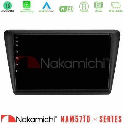 Nakamichi NAM5710 Series 8Core Android13 4+64GB  Skoda Rapid 2013-2017 Navigation Multimedia Tablet 9