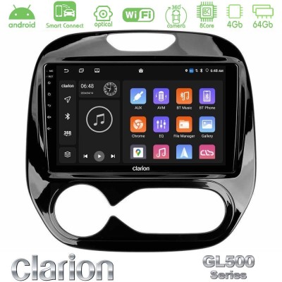 Clarion GL500 Series 8Core Android ClarionOS 4+64GB     Renault Captur 2013-2019 (Facelift) Navigation Multimedia Tablet 9