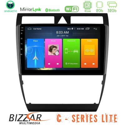 Bizzar C Series Lite 4Core Android14 2+32GB  Audi A6 (C5) 1997-2004 Navigation Multimedia Tablet 9