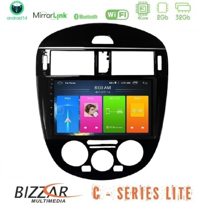 Bizzar C Series Lite 4Core Android14 2+32GB  Nissan Pulsar 2015-2018 (Manual A/C) Navigation Multimedia Tablet 9