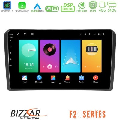 Bizzar F2 Series 8Core Android16 4+64GB  Audi A3 8P Navigation Multimedia Tablet 9
