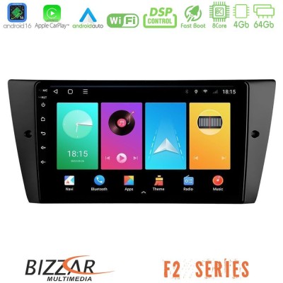 Bizzar F2 Series 8Core Android16 4+64GB  BMW 3 Series  2006-2011 Navigation Multimedia Tablet 9