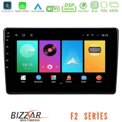 Bizzar F2 Series 8Core Android16 4+64GB  Peugeot Partner / Citroën Berlingo 2008-2018 Navigation Multimedia Tablet 9