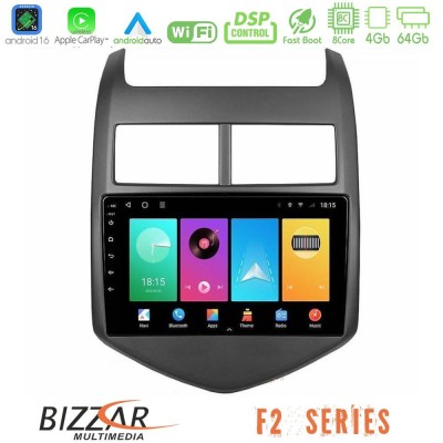 Bizzar F2 Series 8Core Android16 4+64GB  Chevrolet Aveo 2011-2017 Navigation Multimedia Tablet 9
