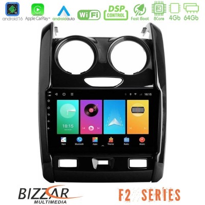 Bizzar F2 Series 8Core Android16 4+64GB  Dacia Duster 2014-2018 Navigation Multimedia Tablet 9
