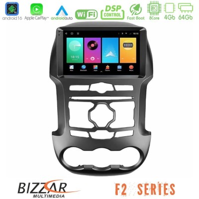 Bizzar F2 Series 8Core Android16 4+64GB  Ford Ranger 2012-2016 Navigation Multimedia Tablet 9