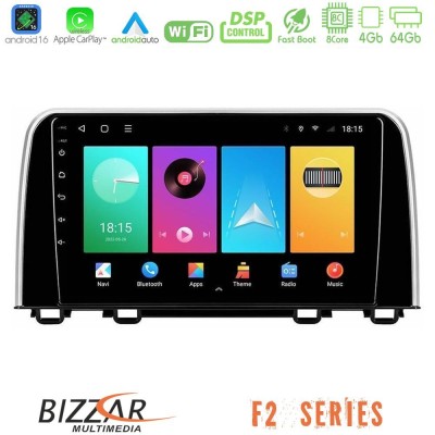 Bizzar F2 Series 8Core Android16 4+64GB  Honda CR-V 2019-> Navigation Multimedia Tablet 10