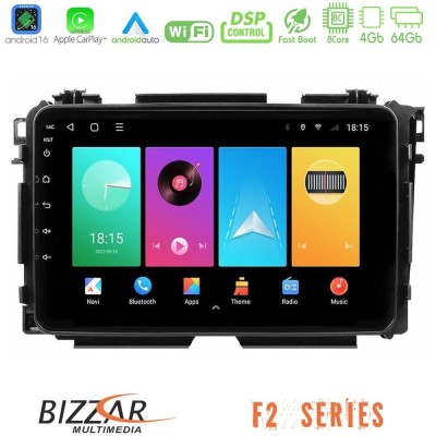 Bizzar F2 Series 8Core Android16 4+64GB  Honda HR-V Navigation Multimedia Tablet 9