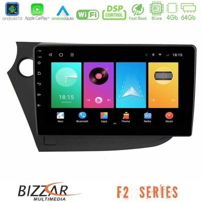 Bizzar F2 Series 8Core Android16 4+64GB  Honda Insight 2009-2015 Navigation Multimedia Tablet 9