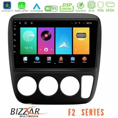 Bizzar F2 Series 8Core Android16 4+64GB  Honda CRV 1997-2001 Navigation Multimedia Tablet 9