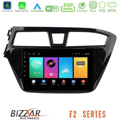 Bizzar F2 Series 8Core Android16 4+64GB  Hyundai i20 2014-2018 Navigation Multimedia Tablet 9