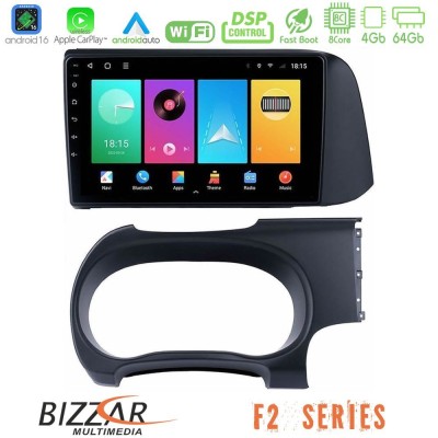 Bizzar F2 Series 8Core Android16 4+64GB  Hyundai i10 Navigation Multimedia Tablet 9