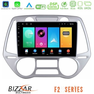 Bizzar F2 Series 8Core Android16 4+64GB  Hyundai i20 2009-2012 Auto A/C Navigation Multimedia Tablet 9