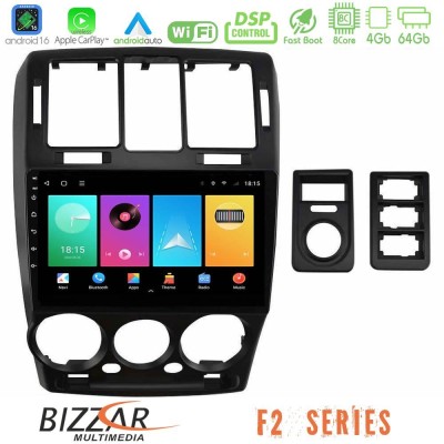 Bizzar F2 Series 8Core Android16 4+64GB  Hyundai Getz 2002-2009 Navigation Multimedia Tablet 9