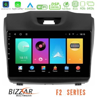 Bizzar F2 Series 8Core Android16 4+64GB  Isuzu D-MAX 2012-2019 Navigation Multimedia Tablet 9