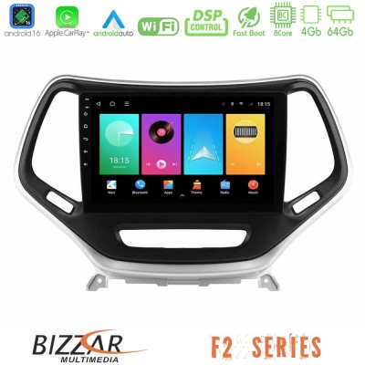 Bizzar F2 Series 8Core Android16 4+64GB  Jeep Cherokee 2014-2019 Navigation Multimedia Tablet 9