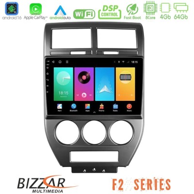 Bizzar F2 Series 8Core Android16 4+64GB  Jeep Compass/Patriot 2007-2008 Navigation Multimedia Tablet 10