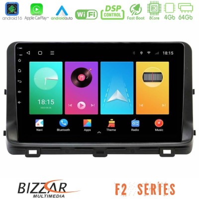 Bizzar F2 Series 8Core Android16 4+64GB  Kia Ceed 2018-2023 Navigation Multimedia Tablet 10