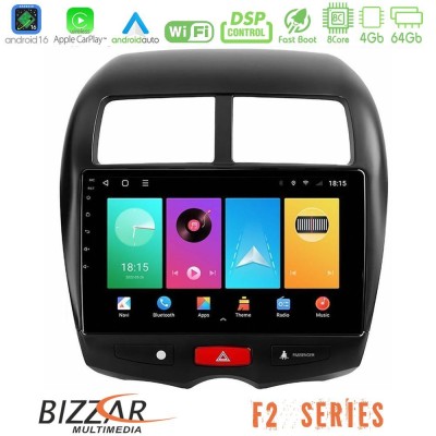 Bizzar F2 Series 8Core Android16 4+64GB  Mitsubishi ASX Navigation Multimedia Tablet 10