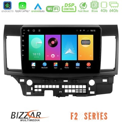 Bizzar F2 Series 8Core Android16 4+64GB  Mitsubishi Lancer 2008 – 2015 Navigation Multimedia Tablet 10