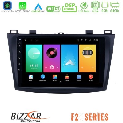Bizzar F2 Series 8Core Android16 4+64GB  Mazda 3 2009-2014 Navigation Multimedia Tablet 9