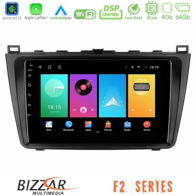 Bizzar F2 Series 8Core Android16 4+64GB  Mazda 6 2008-2012 Navigation Multimedia Tablet 9