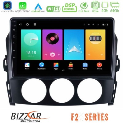 Bizzar F2 Series 8Core Android16 4+64GB  Mazda MX-5 2006-2008 Navigation Multimedia Tablet 9