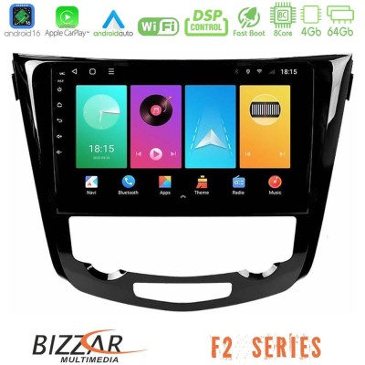 Bizzar F2 Series 8Core Android16 4+64GB  Nissan Qashqai J11 (AUTO A/C) Navigation Multimedia Tablet 10