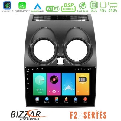 Bizzar F2 Series 8Core Android16 4+64GB  Nissan Qashqai J10 Navigation Multimedia Tablet 9