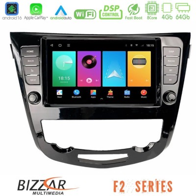 Bizzar F2 Series 8Core Android16 4+64GB  Nissan Qashqai J11 / Nissan X-Trail Τ32 (AUTO A/C) Navigation Multimedia Tablet 9